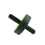 Bourgini Foam Handle Ab Roller Core Strength Workout Black and Yellow 3