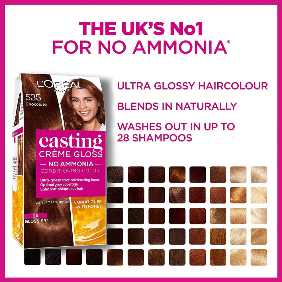 L'Oreal Casting Creme Gloss Semi-Permanent  Hair Dye - 323 Dark Chocolate Brown