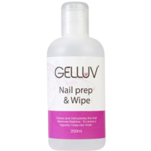 Gelluv Nails Prep & Wipe Gel-Nagellack-Maniküre-Reiniger und Rückstandsentferner, 250 ml