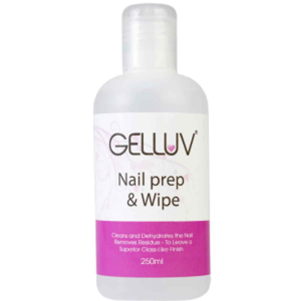Gelluv Nails Prep & Wipe Gel Polish Manicure Residue Cleanser Remover 250Ml