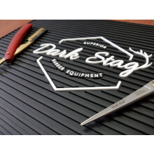 Dark Stag Barber Apron & Rubber Station Mat Complet Tools Work Station