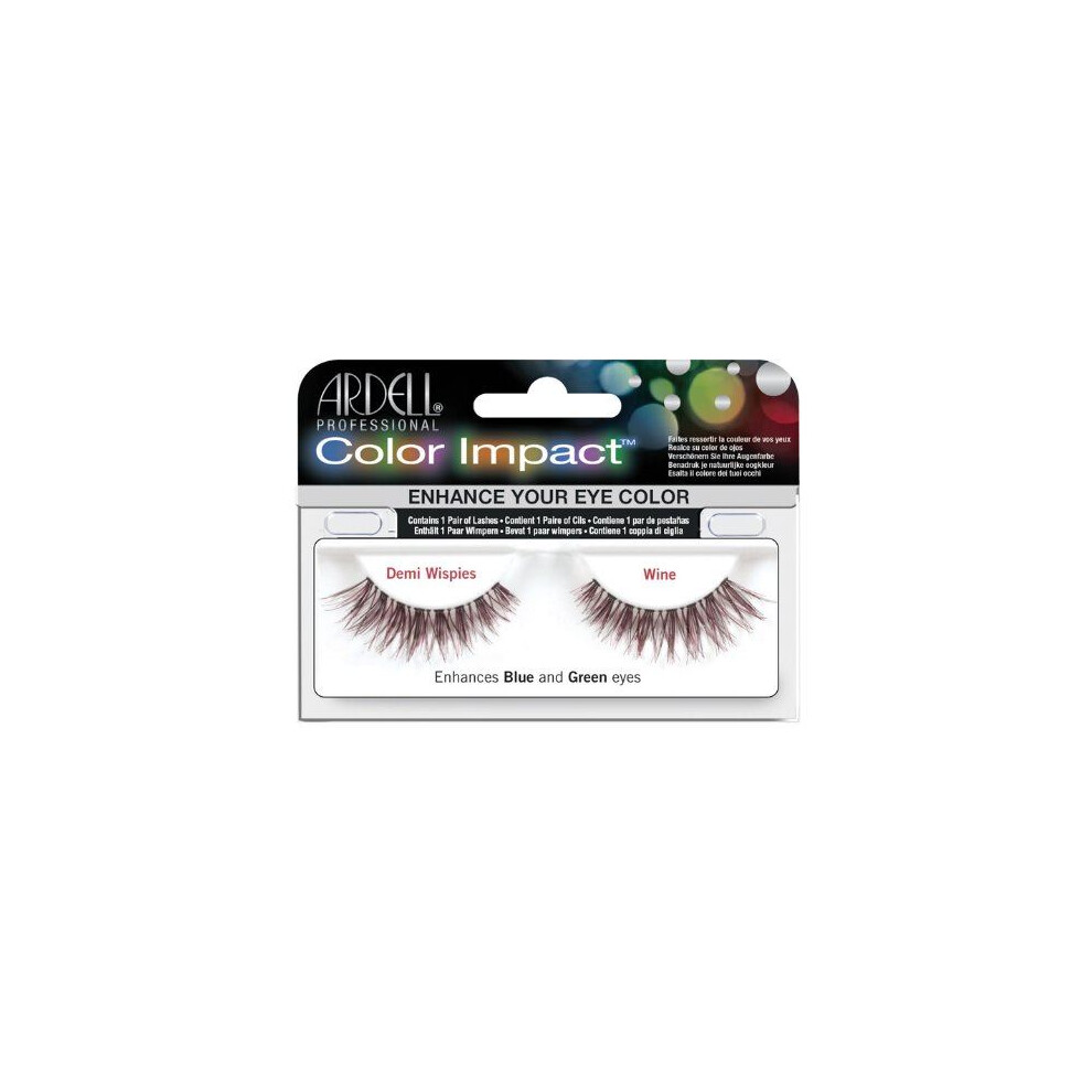 Ardell Color Impact Demi Wispies Plum Easy To Apply Full False Eye Lashes