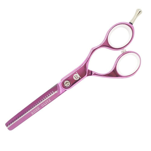 Jaguar 5,5-tums Jaguar Frisörsax Sharp Thinner Offset Sax - Rose Glitz