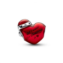 Pandora Moments Metallic Red Enamel Christmas Heart Charm 792336C01