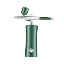 Face Massager Airbrush Kit with Compressor, Cordless Portable Mini Air Brush High Pressure Air Brushes for Makeup Nail Painting(Green)
