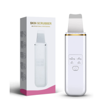 Face Massager Blackhead remover Skin Scrubber Face Spatula  Pore Cleaner Extractor Tool with 4 Modes(White）