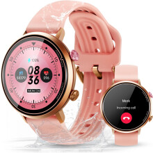 Reloj inteligente para mujer con pantalla AMOLED de 1.32" y más de 100 modos deportivos, resistente al agua, con podómetro.