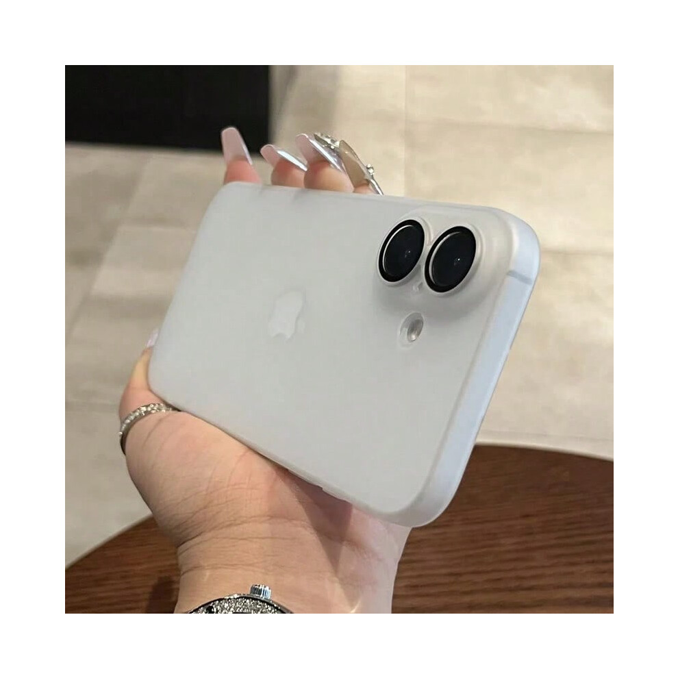 (White, For iPhone 14 Plus) For iPhone 16 15 14 11 12 13 Pro Max Ultra Thin Case Slim Matte Frosted Cover for iPhone 16 Plus Camera Protector Phone Case