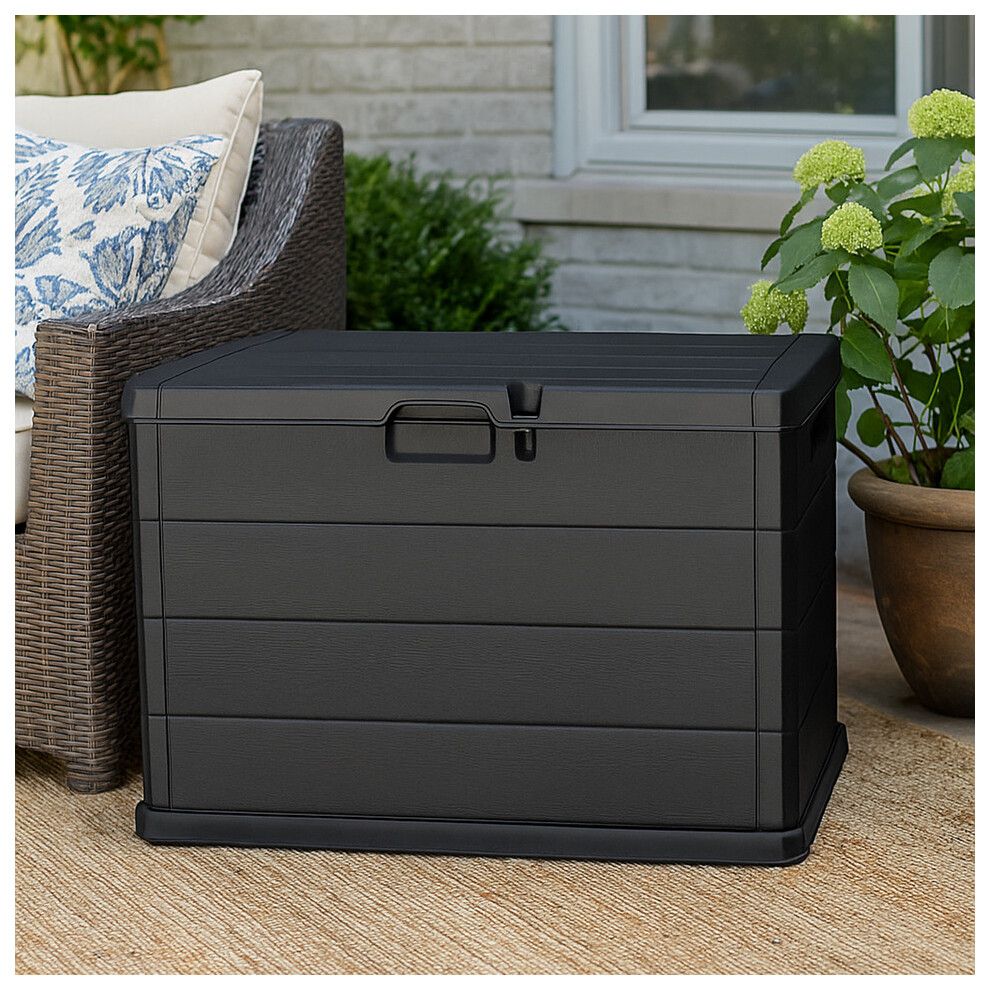 Urbn Living 200L Large Lockable Garden Box Outdoor Storage Anthracite