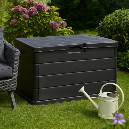URBN Living 200L Large Anthracite Lockable Garden Box Outdoor Storage 2