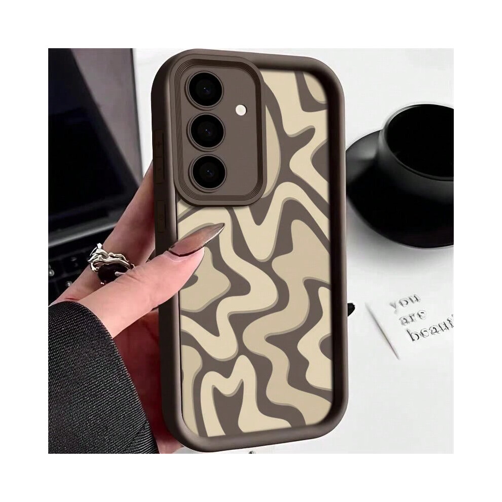 (A159 Coffee, For Samsung S24 FE) Striped Pattern Phone Case For Samsung Galaxy A16 A55 A54 A15 A14 A25 A35 A56 5G S25 Edge S25 S24 S23 S22 Ultra S24-image-OPC-PHMMKK6-NEW
