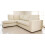 WESTPOINT VENICE BIG CORNER SOFA FAUX LEATHER CREAM LEFT HAND SIDE 1