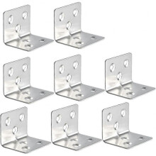 8Pcs Acsergery Corner Brace Brackets Plates Angle Connector L Shape Bracket Fastener Joint Gift