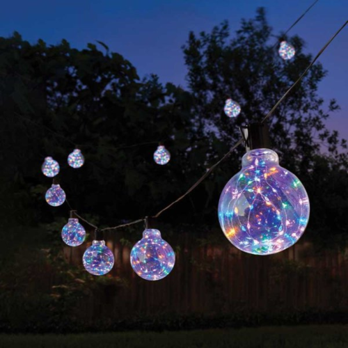 4.5m Set of 10 Connectable Galaxy Festoon Firefly String Lights with Multi-Coloured LEDs