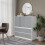 URBN Living (White with Grey Doors) 120cm 3 Sliding Door 4 Drawer Bedside Cabinet 7
