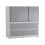 URBN Living (White with Grey Doors) 120cm 3 Sliding Door 4 Drawer Bedside Cabinet 3