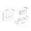 URBN Living (White with Grey Doors) 120cm 3 Sliding Door 4 Drawer Bedside Cabinet 2
