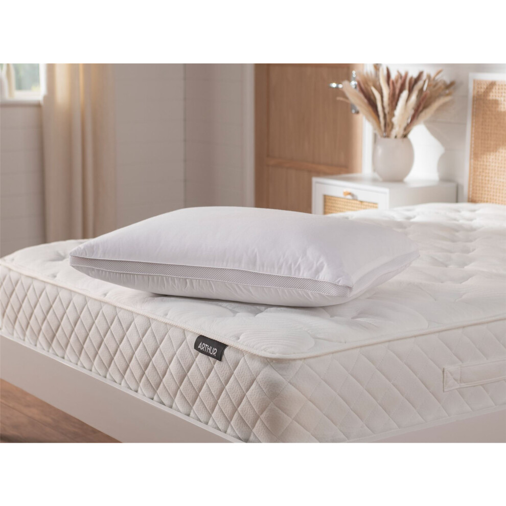 Arthur Sleep Pocket Spring Pillow With Encased Springs, Hollowfibre Fill, 100% Cotton Cover - Mmp238202s530351