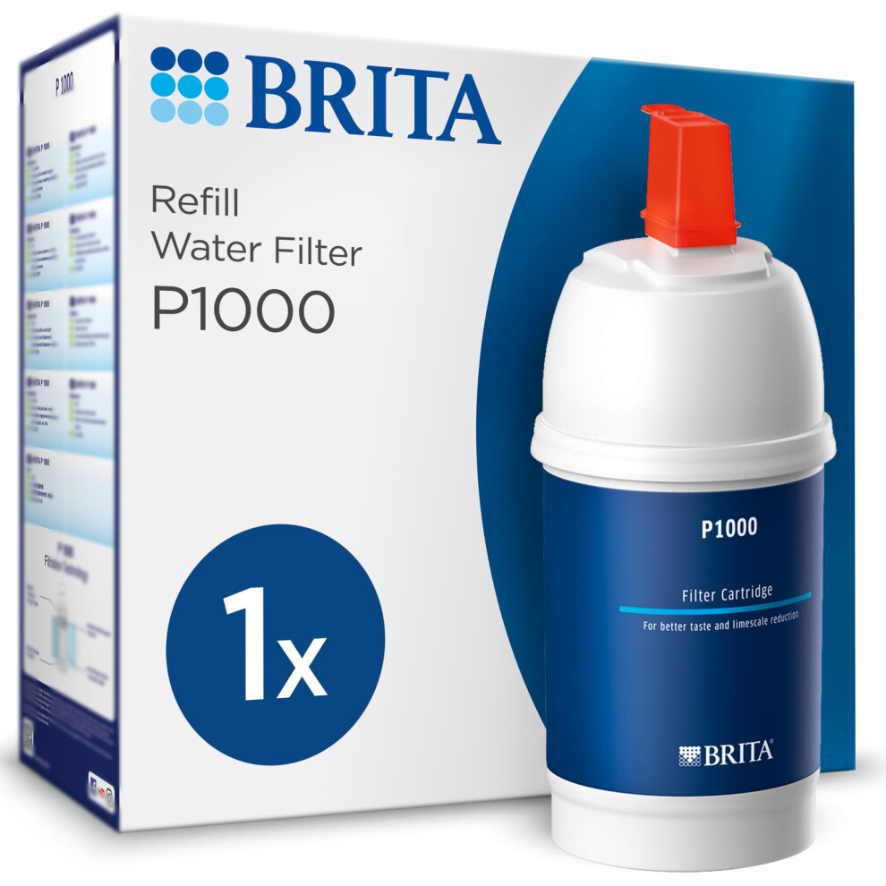 BRITA P1000 Replacement Filter Cartridge for BRITA Filter taps - 1 Pack - Reduces Chlorine, limescale and impurities