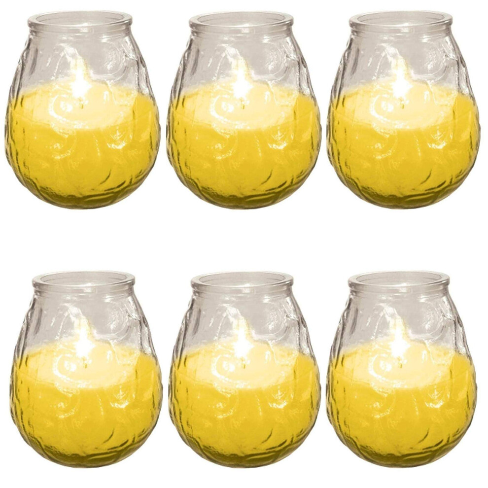 Price's Candles 6 X Prices Outdoor Citronella Candle In Glass Jar Fly Insect Repeller Repellent (6 Pack)