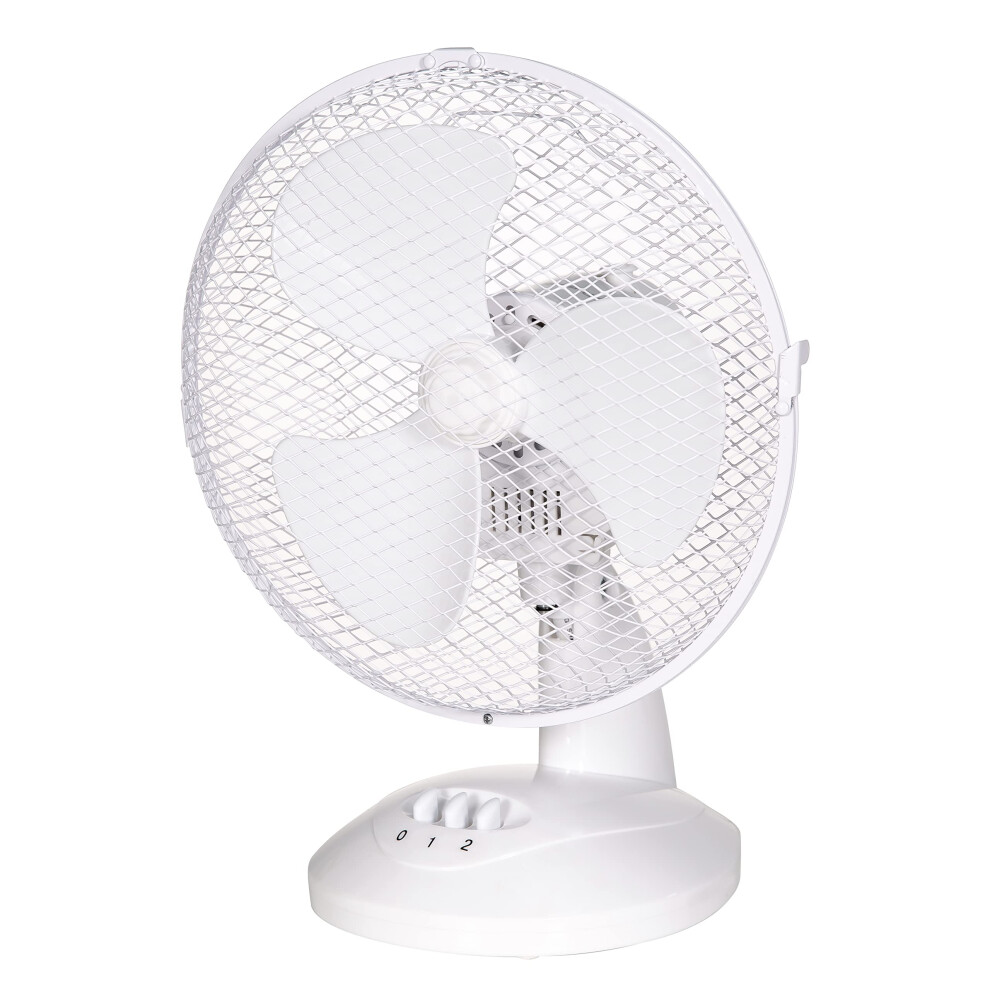 Russell Hobbs 9" Inch, Portable Desk Fan, 2 Speeds, Wide-Angled Oscillation, Quiet Operation, Perfect For Bedroom Or Office, - Rhpdf0921 White