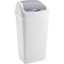 Sterling Ventures Large Rubbish Waste Swing Bin 60L for Kitchens, Homes, Offices, Workplaces (White)