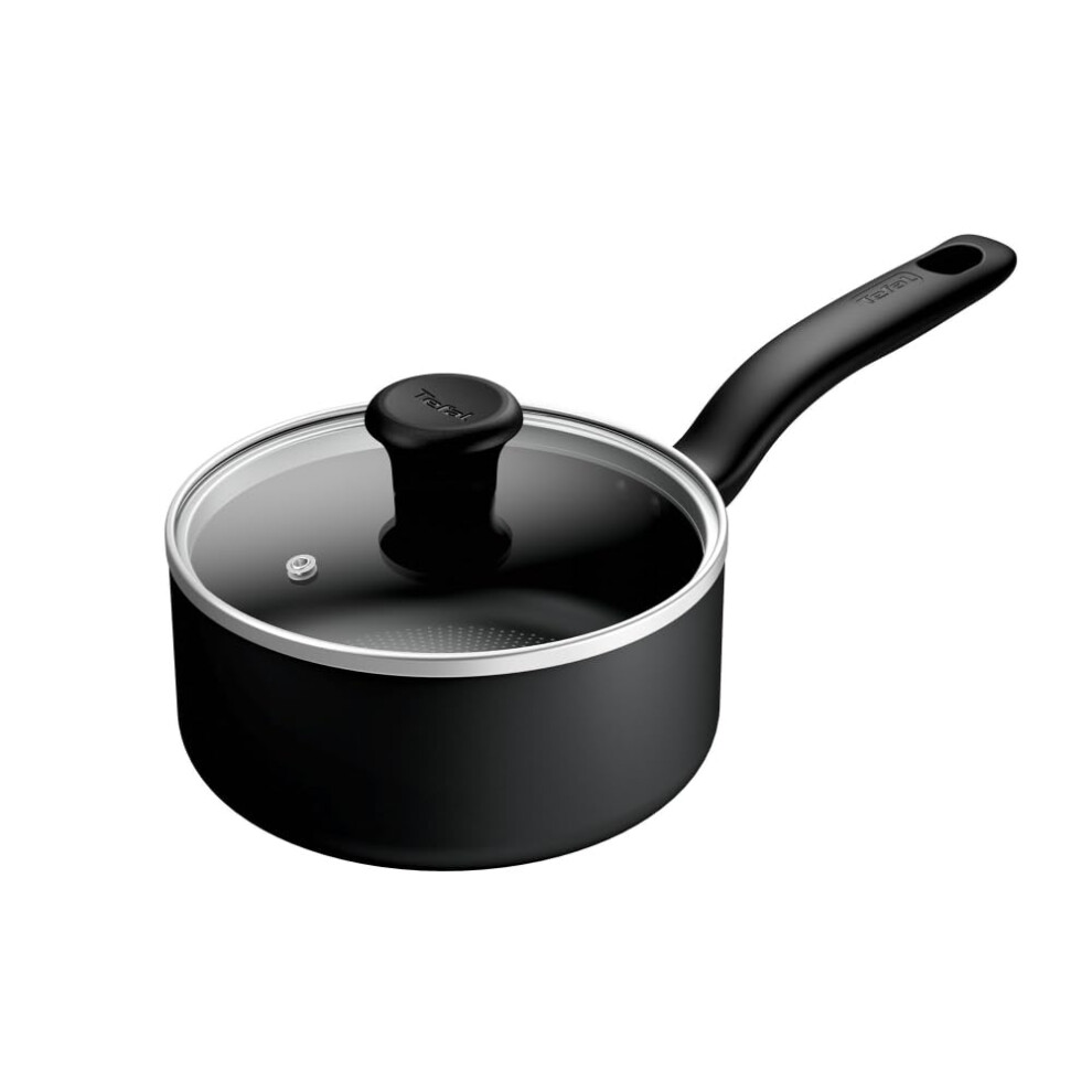 Tefal Titanium Essential Saucepan 18 Cm + Lid, Non-Stick Coating, Metal Spatula Safe, Compatible With All Hobs Except Induction, B9412344