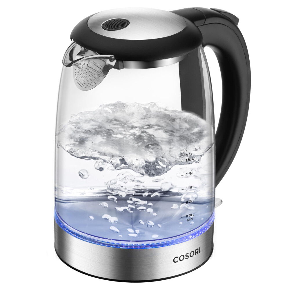 COSORI Kettle, Electric Kettles, 3000W with No Plastic Filter & Spout, Stainless Steel Inner Lid, Fast Quiet Boil with Blue LED, BPA Free, Smart Boil