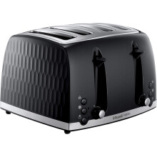 Russell Hobbs Honeycomb 4 Slice Toaster (Independent & Extra wide slots with high lift, 6 Browning levels, Frozen/Cancel/Reheat function, Removable c
