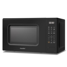 COMFEE' 700w 20 Litre Digital Microwave Oven with 6 Cooking Presets, Express Cook, 11 Power Levels, Defrost, and Memory Function - Black - CM-E202CC(