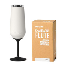 Huski Champagne Flute | New | Award-Winning Design with Detachable Stem | Premium Stainless Steel Champagne Glass with Lid | Triple Insulated Tumbler