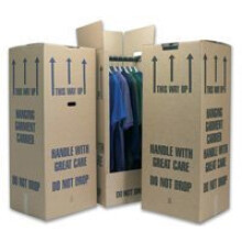 5 Tall Wardrobe Boxes Removal Garment Carriers strong double wall cardboard