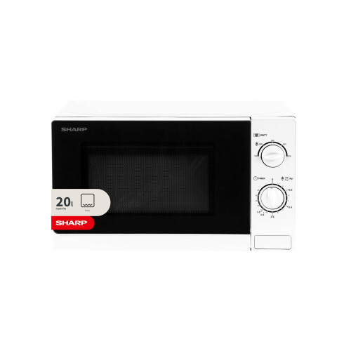 Sharp Sharp R20DWM 20L Solo Microwave Oven, 800W, White