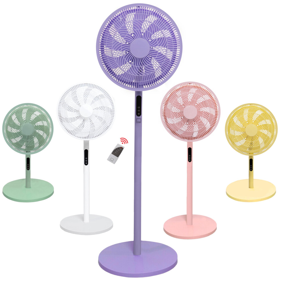 Knight 2in1 16" Pedestal Stand Fan & Desk Fan with Remote Control, Timer & 3 speed Setting | 9 Blades Turbo Wind | Round Base | Oscillation | Easy As