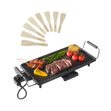 Emperial Teppanyaki Grill - Electric BBQ Grill with Non-Stick Table Top Plate, 2000W, Easy Clean, Adjustable Temperature Control, Oil Drip Tray & 8 S
