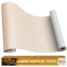 Cahomo Linen Repair Patches, Self-Adhesive, Multi Color, Durable, 40x230 cm, For Linen Sofa, Headboards, Chairs, Curtains, Upholstery Repair (Beige W