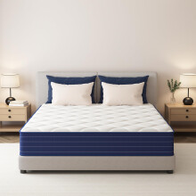 PurrJoys Double Mattress 4FT6, 8 Inch Gel Memory Foam 7 Zone Orthopedic Double Mattress Pocket Sprungs Wave Memory Foam Hybrid - Medium Firm - Motion