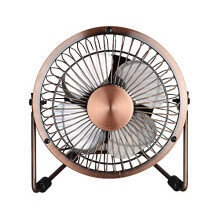 Status USB Desk Fan | 4 Inch Portable Mini Fan | 2 Speed Small Fan | Antique Brass | SUSBANTWFAN1PKB4