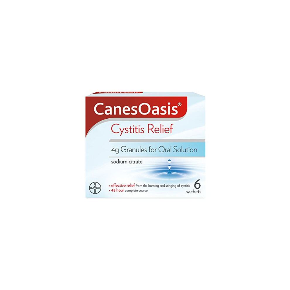 Canesoasis Cystitis Relief | Granules For Oral Solution To Relieve & Treat The Burning & Stinging Of Cystitis | 48Hr Complete Course | Cranberry Flav