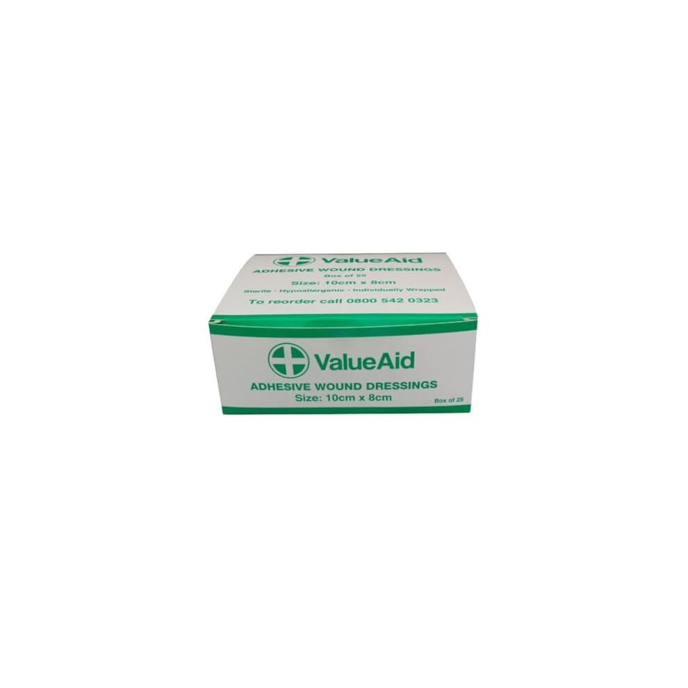 Value Aid Adhesive Wound Dressings - 10Cm X 8Cm - Box Of 25