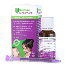 Award Winning Nature & Nurture Baby & Child Vitamins. The Vegan-Friendly Gentle Liquid multivitamin Drops for Babies, Toddlers and Children. Made in