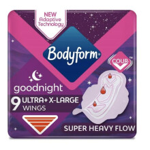 Bodyform Ultra Goodnight Extra Large Sanitary Towels with Wings 27 Pads 3 X 9