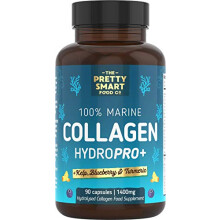 Powerful Marine Collagen Tablets - with Hyaluronic Acid, Biotin & Blueberry - 1400MG Complex - Hydrolysed Type 1 - with Vitamins & Minerals - 90 Caps
