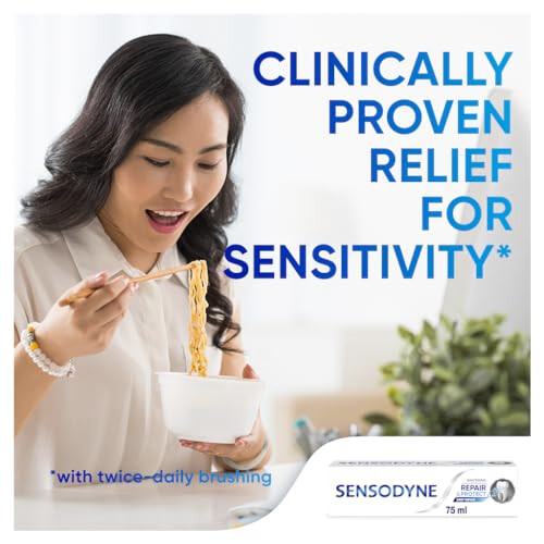 Sensodyne Sensodyne Toothpaste Repair and Protect, Teeth Whitening Toothpaste for Sensitive Teeth, 75ml 2