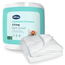 Silentnight Summer Breeze 2.5 Tog Double Duvet - Lightweight Low Tog Summer Duvet Quilt Ideal for Warm Nights and Hot Sleepers - Hypoallergenic and Ma