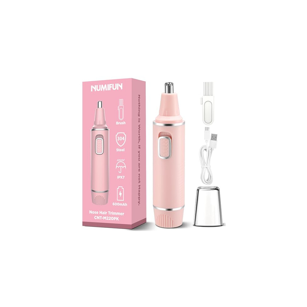 Numifun Painless Nose Hair Trimmer For Women Rechargeable 2025 Upgrade Nose Trimmer Ladies Noses Hair Trimmer Dual Edge Blades With Ipx7 Waterproof,Powerful