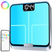 RENPHO Scales for Body Weight, Smart Scale with Lights to Remind Weighing, Body Fat Scales with App to Customize Scale Colors, Rechargeable, ITO Coat