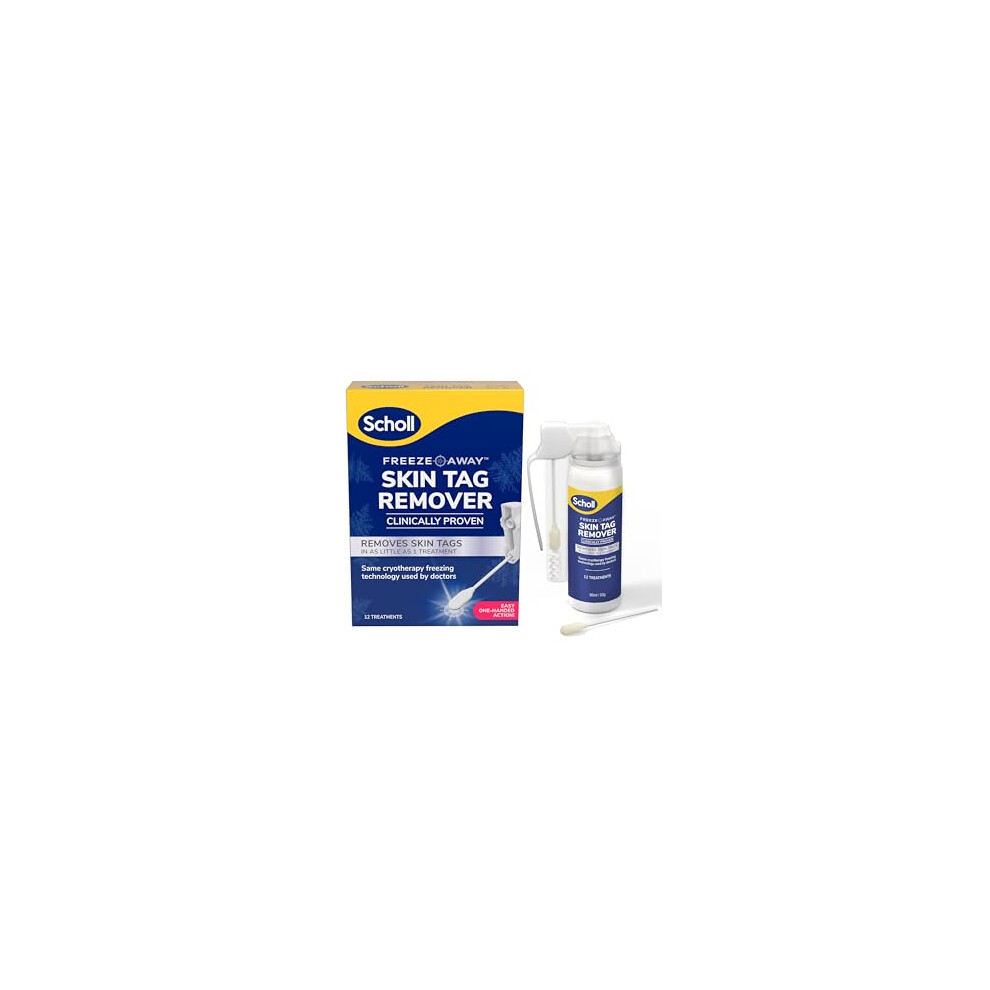 Scholl Freeze Away Skin Tag Removal Kit - Removes Skin Tags in As Little As 1 Treatment - Safe and Effective Skin Tag Remover - Clinically Proven, 12