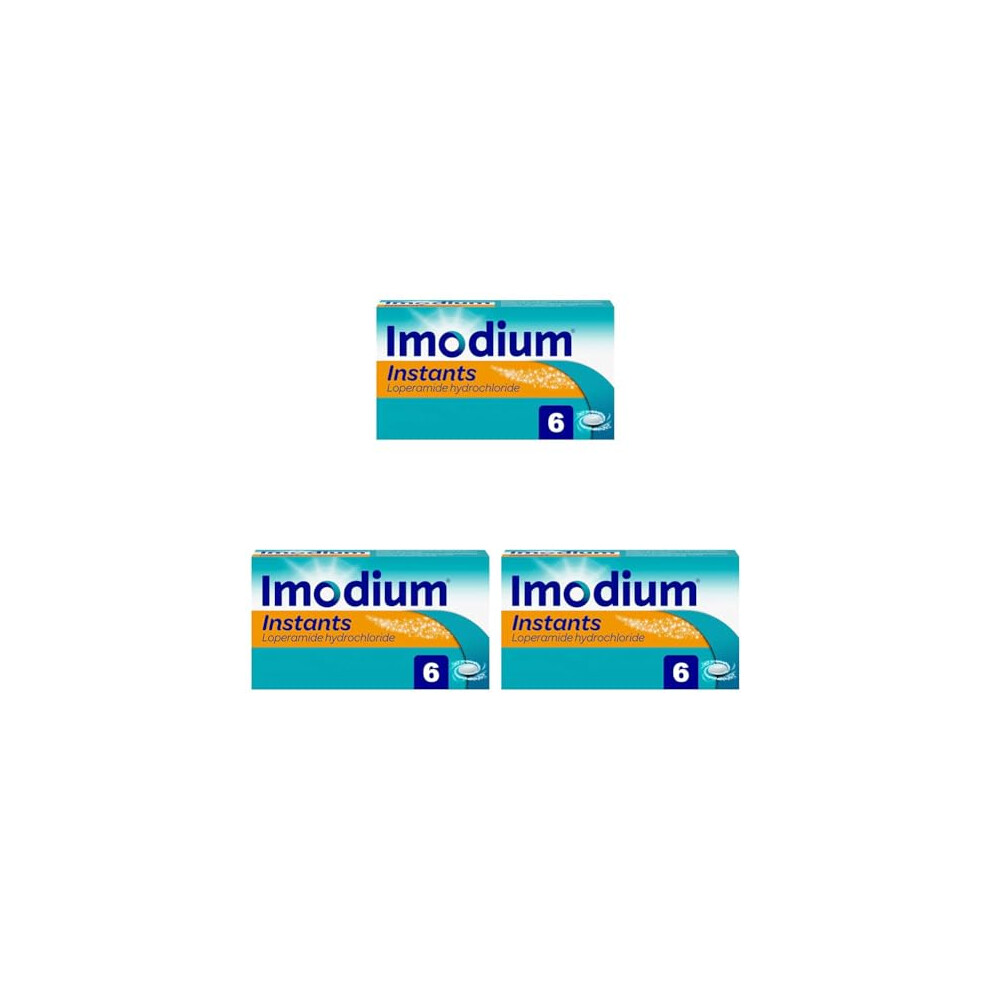 Imodium Instants - Fast Dissolving Tablets for On-The-Go Diarrhoea Relief in Under 1 Hour, 6 Count (Pack of 3)-image-OPC-PHMMX66-NEW