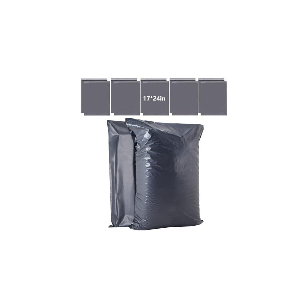 Nagsxiw 10 Large Self-Seal Postage Bags - 17 X 24" Parcel Bags For Clothes & Shipping, Tamper-Proof Grey